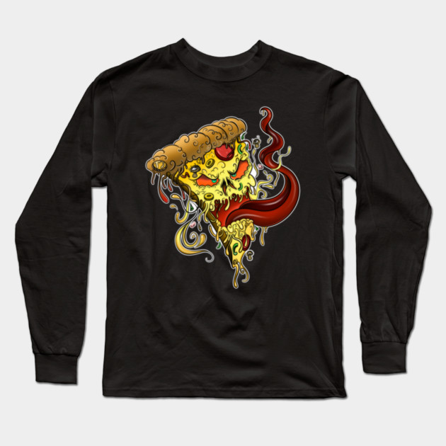 Evil Pizza Long Sleeve T-Shirt by Zachary's Store 3