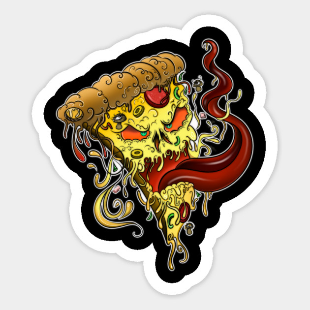 Evil Pizza Sticker by Zachary's Store 3