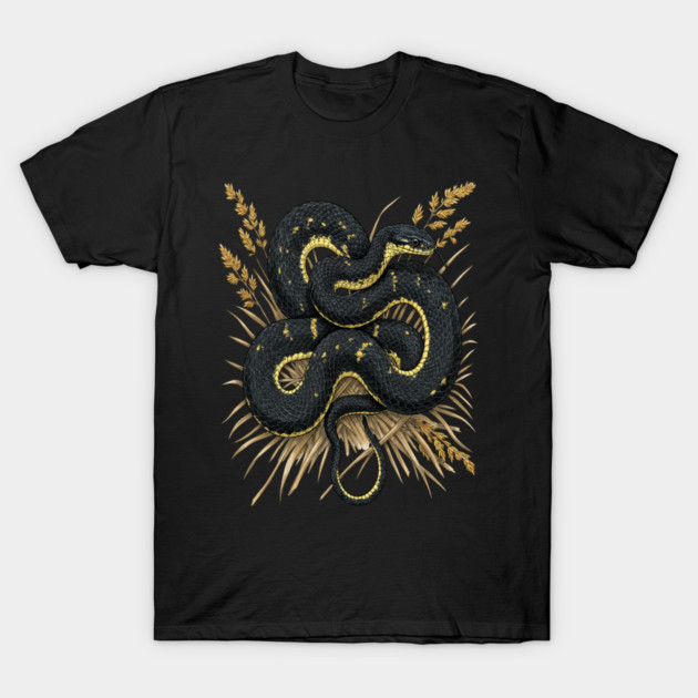 Speckled Kingsnake in Wheat Grasses T-Shirt by BirdsnStuff