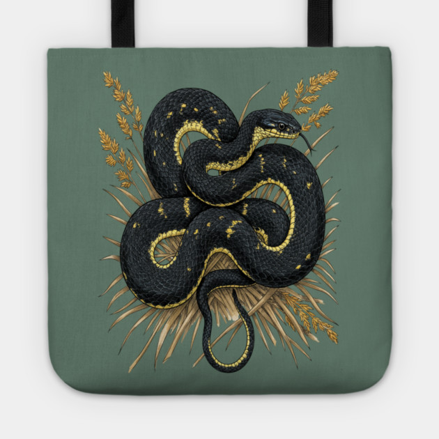 Speckled Kingsnake in Wheat Grasses Tote by BirdsnStuff