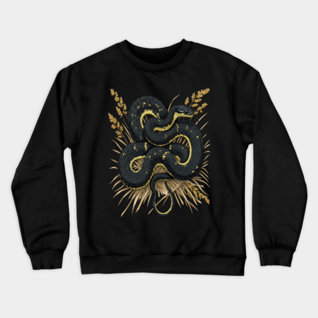 Speckled Kingsnake in Wheat Grasses Crewneck Sweatshirt by BirdsnStuff