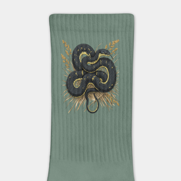 Speckled Kingsnake in Wheat Grasses by BirdsnStuff