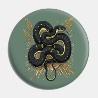 Speckled Kingsnake in Wheat Grasses Pin