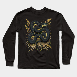 Speckled Kingsnake in Wheat Grasses Long Sleeve T-Shirt
