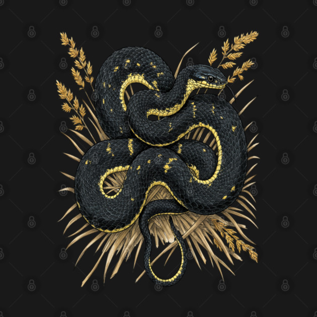 Speckled Kingsnake in Wheat Grasses by BirdsnStuff