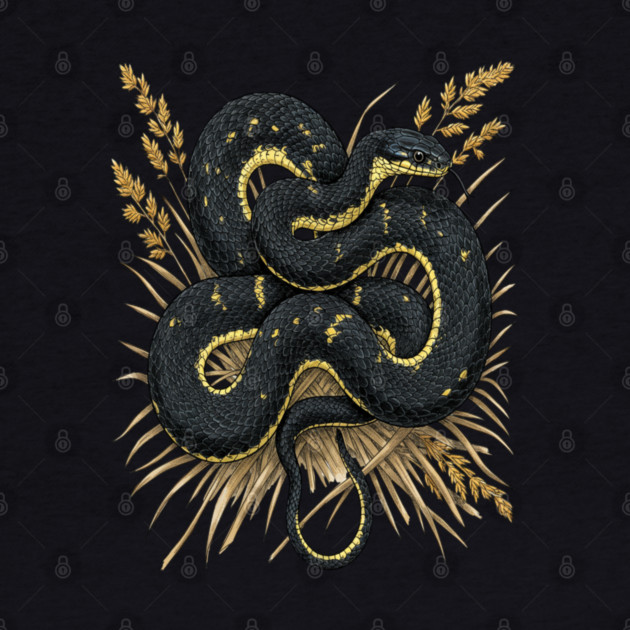 Speckled Kingsnake in Wheat Grasses by BirdsnStuff