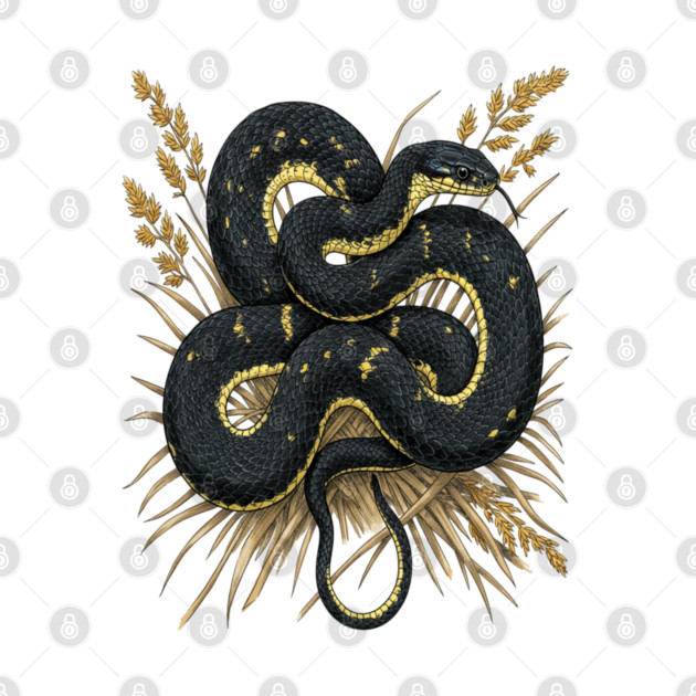 Speckled Kingsnake in Wheat Grasses by BirdsnStuff