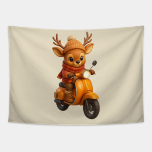 Scootin’ Through the Snow Tapestry