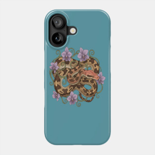 Sri Lankan Python with Orchids Phone Case