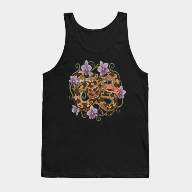 Sri Lankan Python with Orchids Tank Top by BirdsnStuff