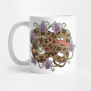 Sri Lankan Python with Orchids Mug