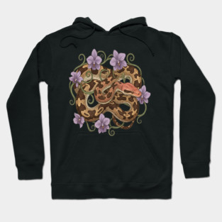 Sri Lankan Python with Orchids Hoodie