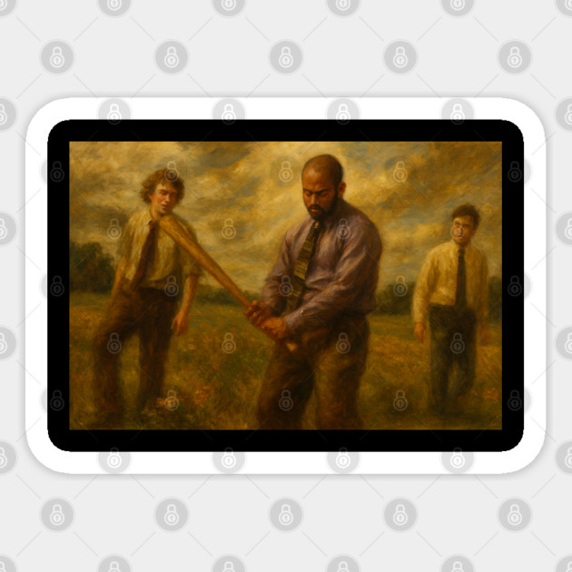 3 Guys in ties Sticker by Low Life Shirts