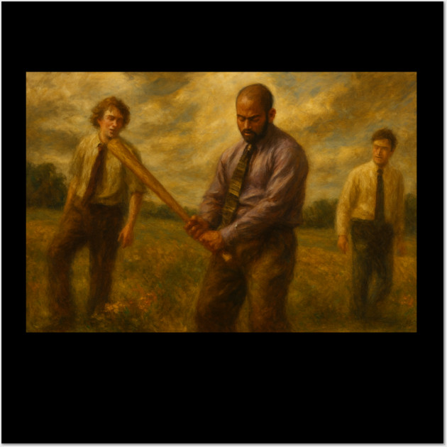 3 Guys in ties Wall Art by Low Life Shirts