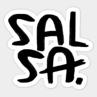 Salsa, handlettering for salsa dancer Sticker