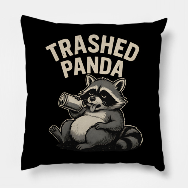 Trashed Panda Meme – Drunk Raccoon Pillow by ArtistTee ⭐⭐⭐⭐⭐