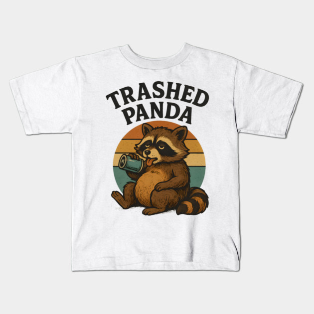 Trashed Pand – Drunk Raccoon Tetro Kids T-Shirt by ArtistTee ⭐⭐⭐⭐⭐