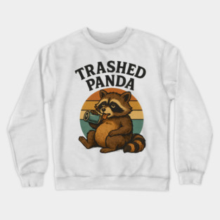 Trashed Pand – Drunk Raccoon Tetro Crewneck Sweatshirt