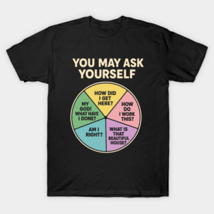 You May Ask Yourself Thought Wheel T-Shirt | Funny Confusion Chart Graphic Tee for Humor Lovers T-Shirt
