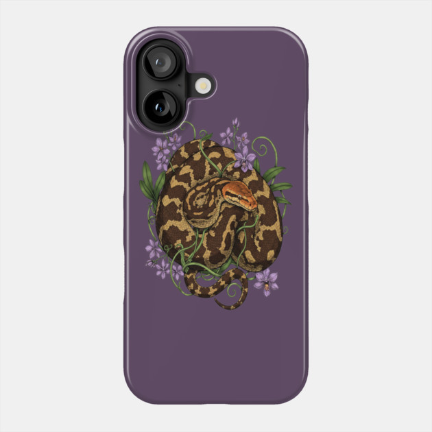 Sri Lankan Python Botanical Illustration Phone Case by BirdsnStuff