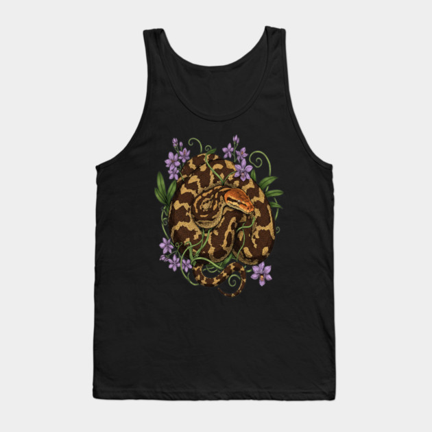 Sri Lankan Python Botanical Illustration Tank Top by BirdsnStuff