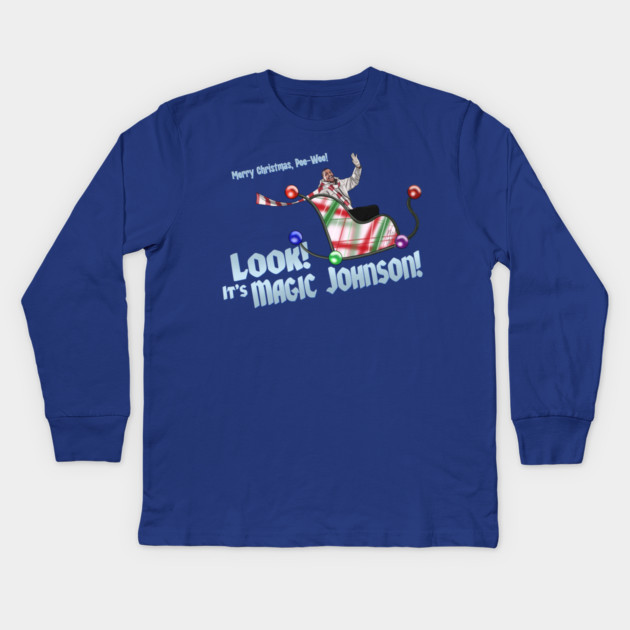 Pee-Wee's Christmas Special: It's Magic Johnson! Kids Long Sleeve T-Shirt by 51Deesigns