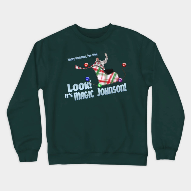 Pee-Wee's Christmas Special: It's Magic Johnson! Crewneck Sweatshirt by 51Deesigns