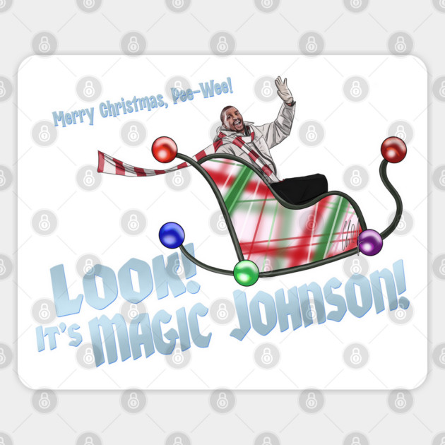 Pee-Wee's Christmas Special: It's Magic Johnson! Sticker by 51Deesigns