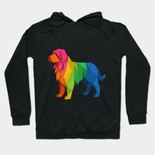 Bergamasco Sheepdog Colorful Geometric Dog Breed Art Collection – Modern Pet Illustrations for T-Shirts & Gifts Hoodie