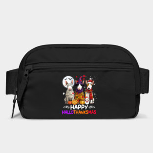 Cute Bull Terrier Dog Hallothanksmas Halloween Thanksgiving Bag