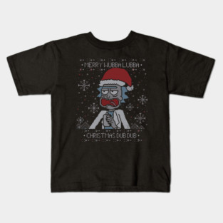 Crazy Scientist Christmas Sweater | Dub Dub Holiday Parody Kids T-Shirt