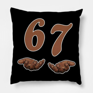 67 Meme Funny Slang Pillow