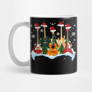 Christmas Guitar Tree Funny Guitarist Christmas Mug