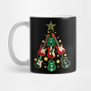 Cool Guitar Christmas Tree Guitar Lovers Christmas Tree Mug