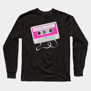 Bikini Kill Riot Grrrl White Cassette Long Sleeve T-Shirt