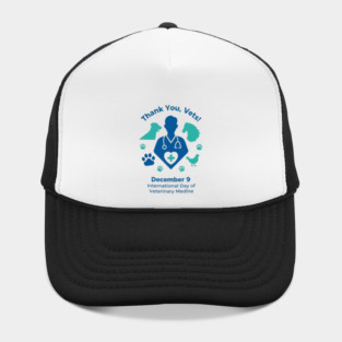 Thank Vets December 9 International Day of Veterinary Medicine Heart Cross T‑Shirt Hat
