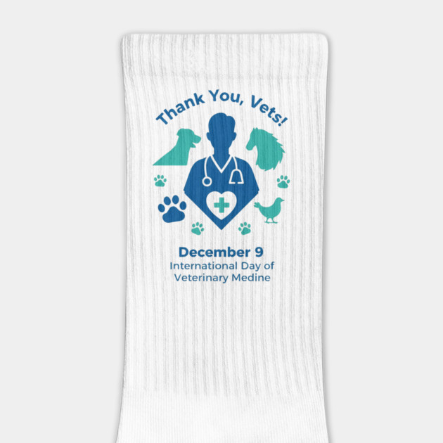 Thank Vets December 9 International Day of Veterinary Medicine Heart Cross T‑Shirt by Ink Lines