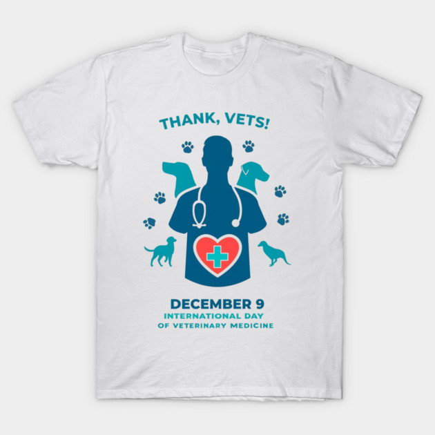 International Day of Veterinary Medicine December 9 T‑Shirt T-Shirt by Ink Lines