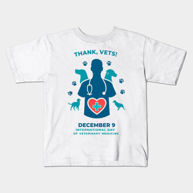 International Day of Veterinary Medicine December 9 T‑Shirt Kids T-Shirt by Ink Lines