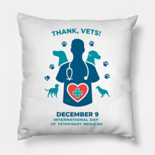 International Day of Veterinary Medicine December 9 T‑Shirt Pillow