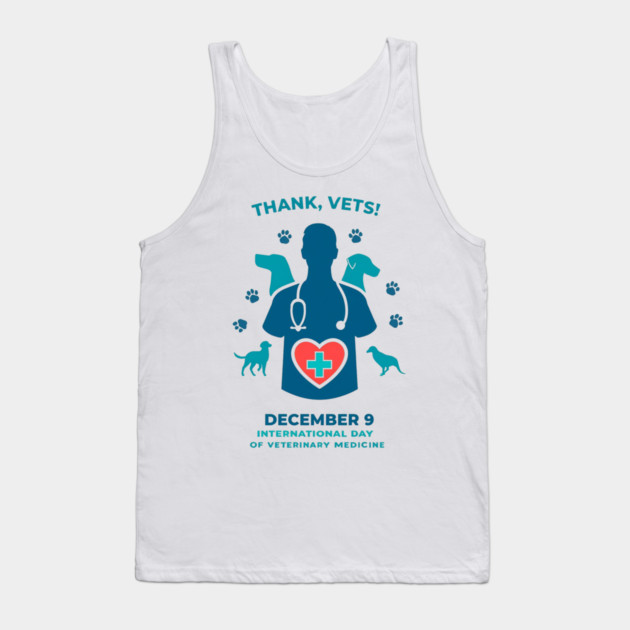 International Day of Veterinary Medicine December 9 T‑Shirt Tank Top by Ink Lines