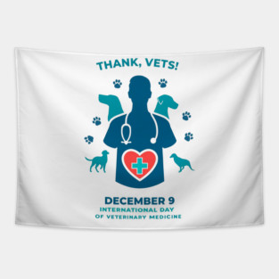 International Day of Veterinary Medicine December 9 T‑Shirt Tapestry
