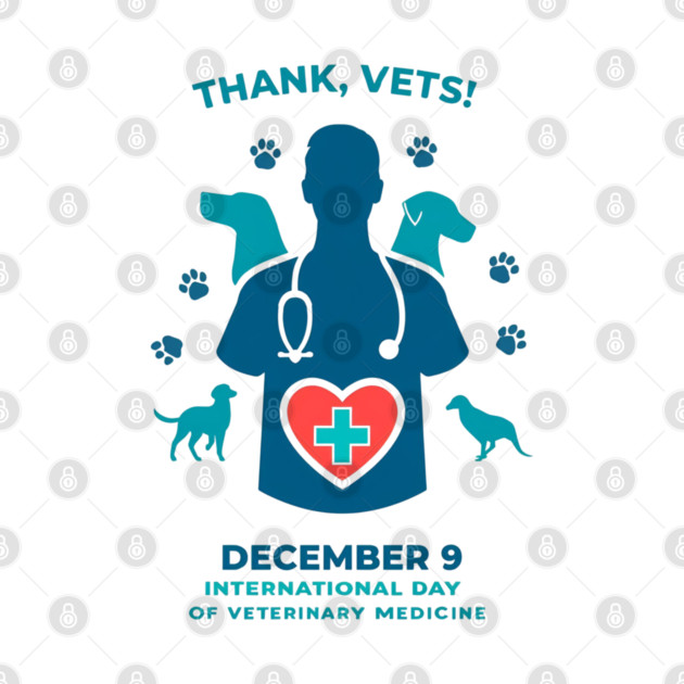 International Day of Veterinary Medicine December 9 T‑Shirt by Ink Lines