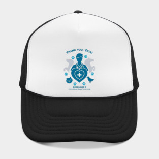 Thank Vets December 9 International Day of Veterinary Medicine Heart Cross T‑Shirt Hat