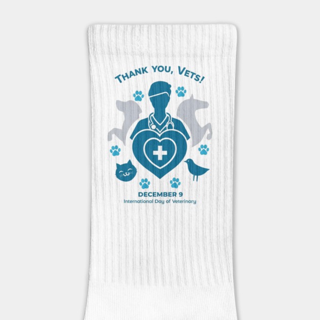 Thank Vets December 9 International Day of Veterinary Medicine Heart Cross T‑Shirt by Ink Lines