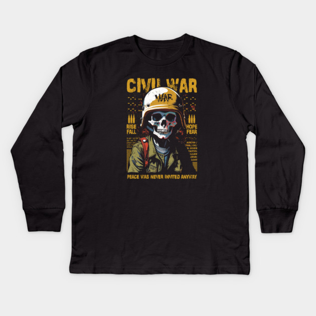 CIVIL WAR Kids Long Sleeve T-Shirt by artslaves