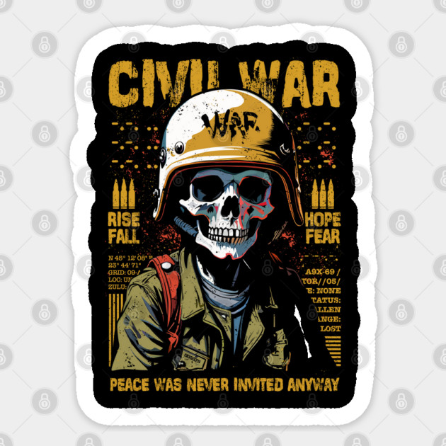 CIVIL WAR Sticker by artslaves