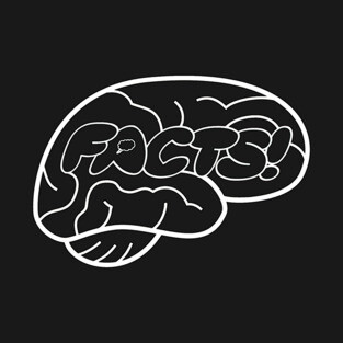 Your Brain On Facts logo (white lines) T-Shirt