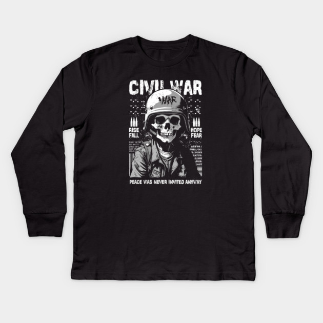 CIVIL WAR Kids Long Sleeve T-Shirt by artslaves