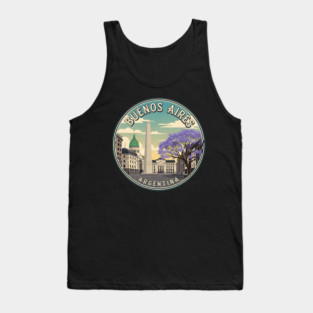 Buenos Aires Argentina South America Travel Badge Tank Top